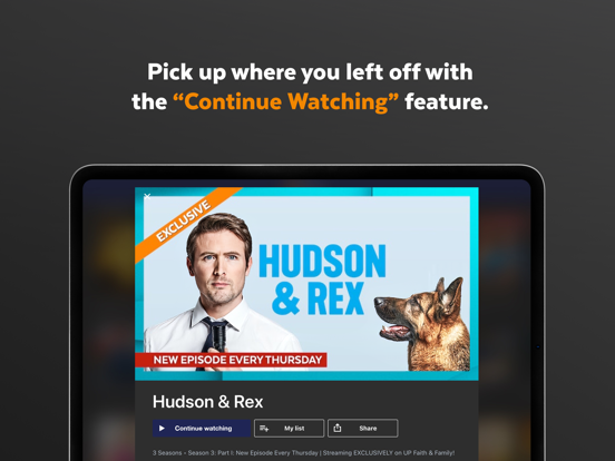 UP Faith & Family iPad screenshot 4 - Entertainment app