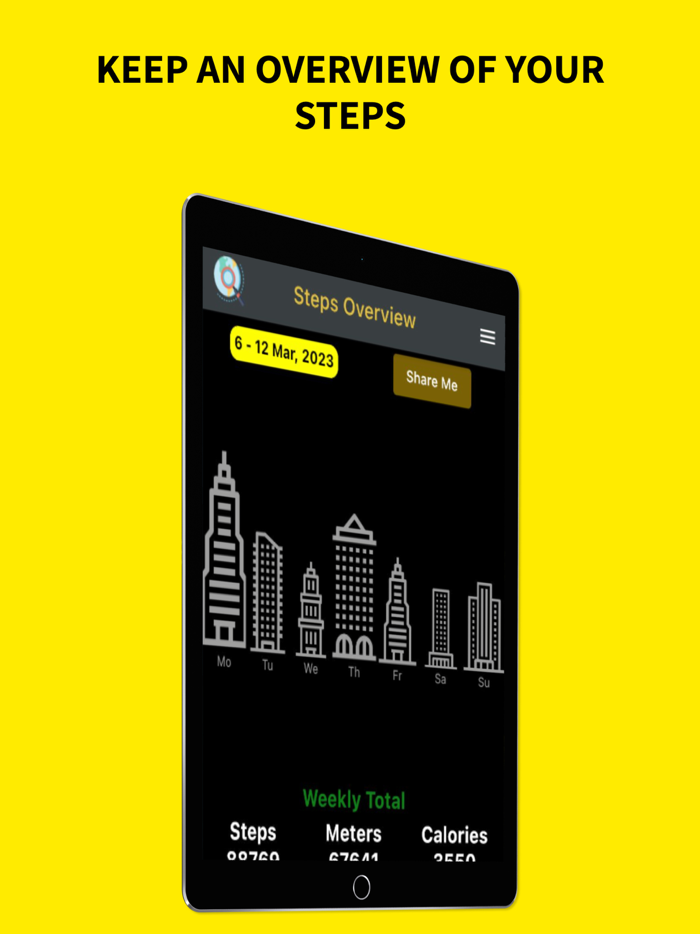 Virtual Walking Step Tracker