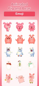 Animated Pig & Bear Emoji screenshot #2 for iPhone