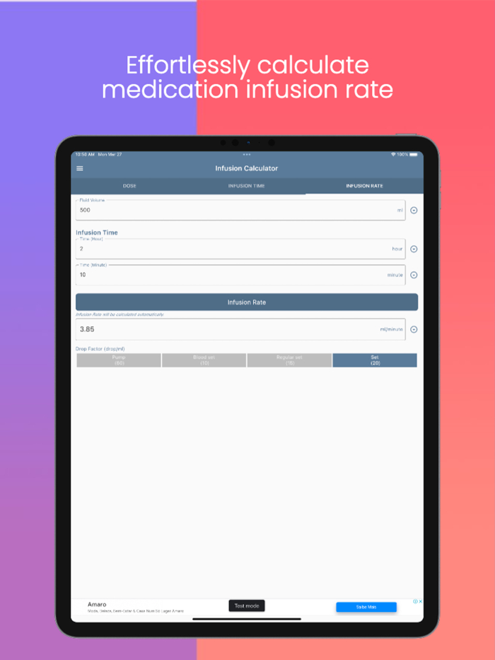 Infusion Calculator WH