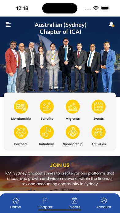 ICAI Sydney Chapter Screenshot