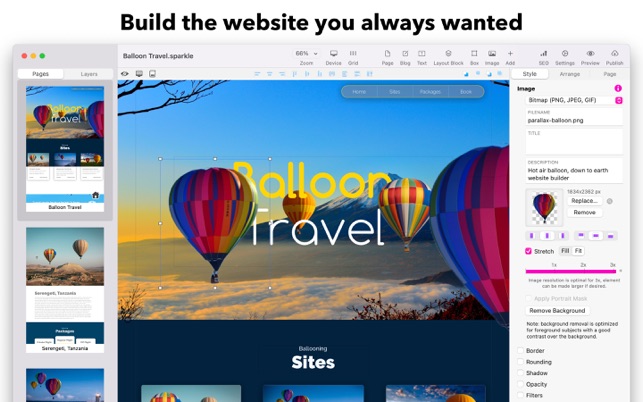 ‎Sparkle, Visual Web Design Screenshot