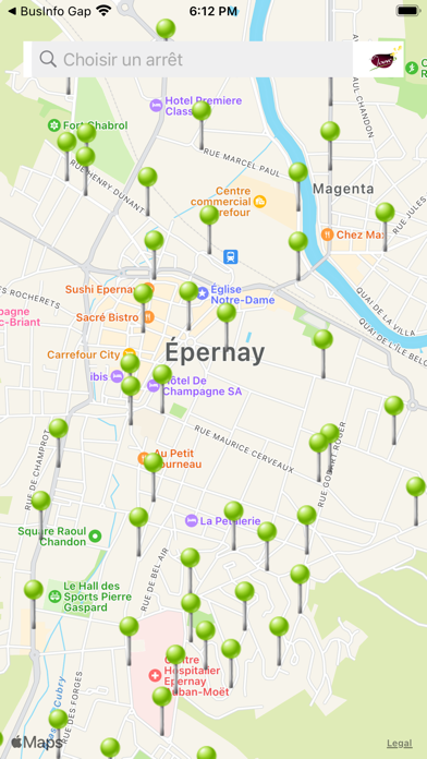 Screenshot #2 pour BusInfo Mobile Epernay