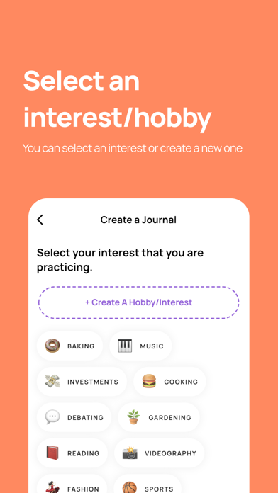 Practice Journal App Screenshot
