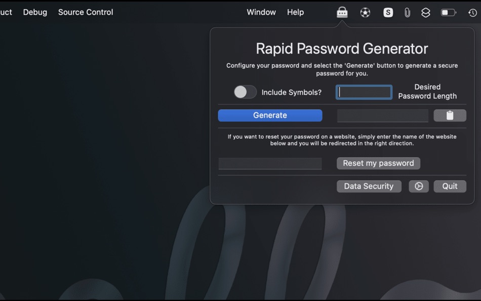 Rapid Password Generator (macOS) 由: Harry Stanford Rapid Password Generator (macOS) 由: Harry Stanford