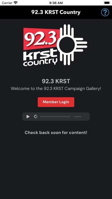 92.3 KRST Country Screenshot