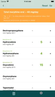 opioid calculator iphone screenshot 2
