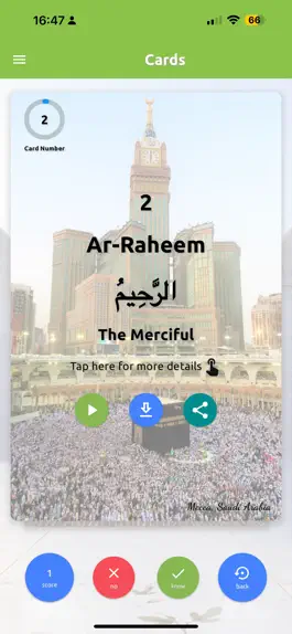 Game screenshot Allah's Names Cards hack