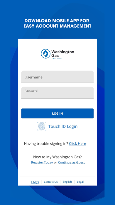 My Washington Gas Screenshot
