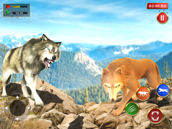 野生のオオカミのジャングル シミュレーター 3Dのおすすめ画像1