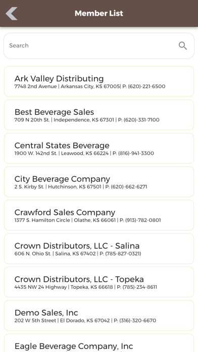 Kansas Beer Wholesalers Assoc. Screenshot