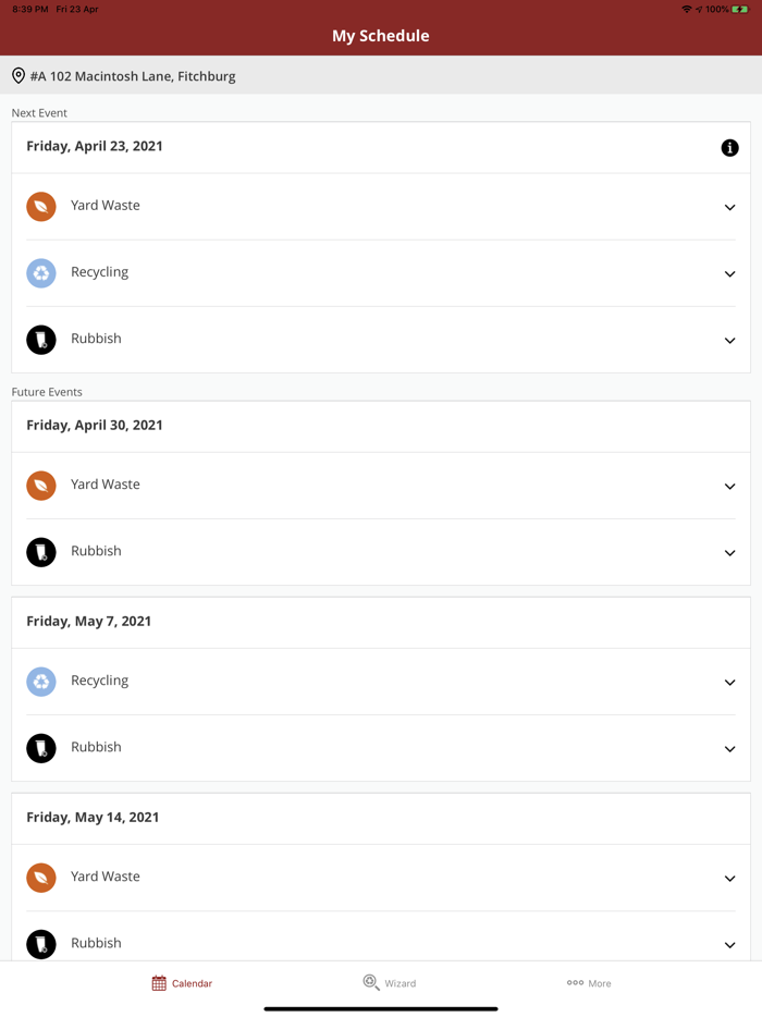 Fitchburg Trash and Recycle Tool