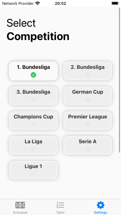 Football Live Schedule Screenshot