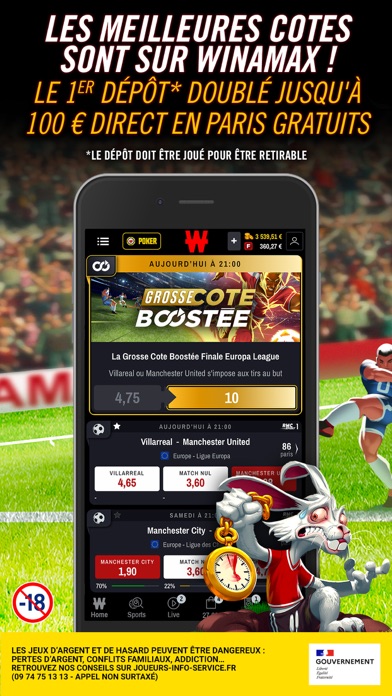 Screenshot #1 pour Winamax Paris Sportifs & Poker