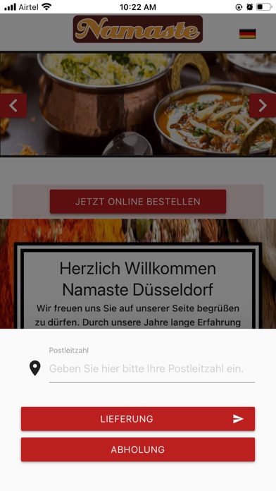 Namaste Restuarant Screenshot