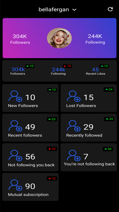 Followers Reports for Insta Screenshot