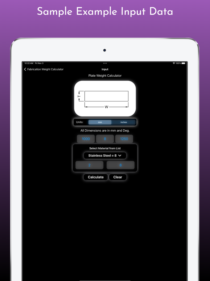 Fabrication Weight Calculator