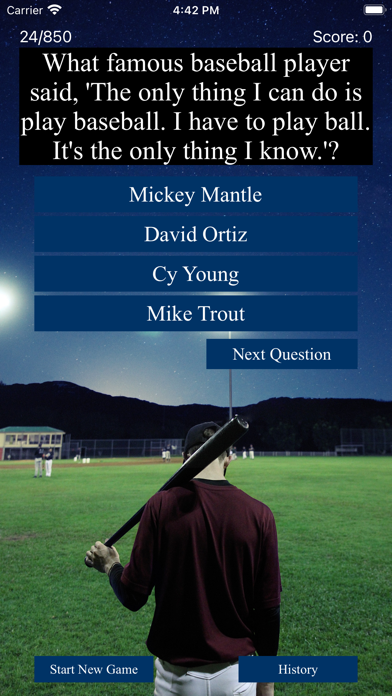 Baseball Trivia Pro Screenshot