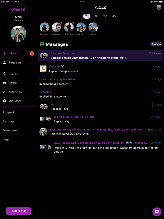 Screenshot #4 pour Schmick: Chat, Friends, Social