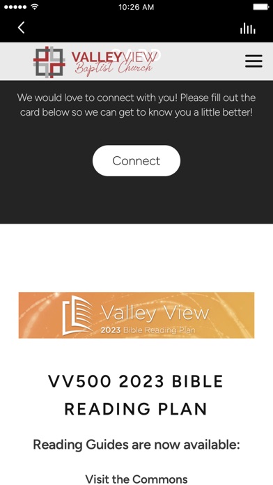 Valley View Baptist Mobile App Screenshot