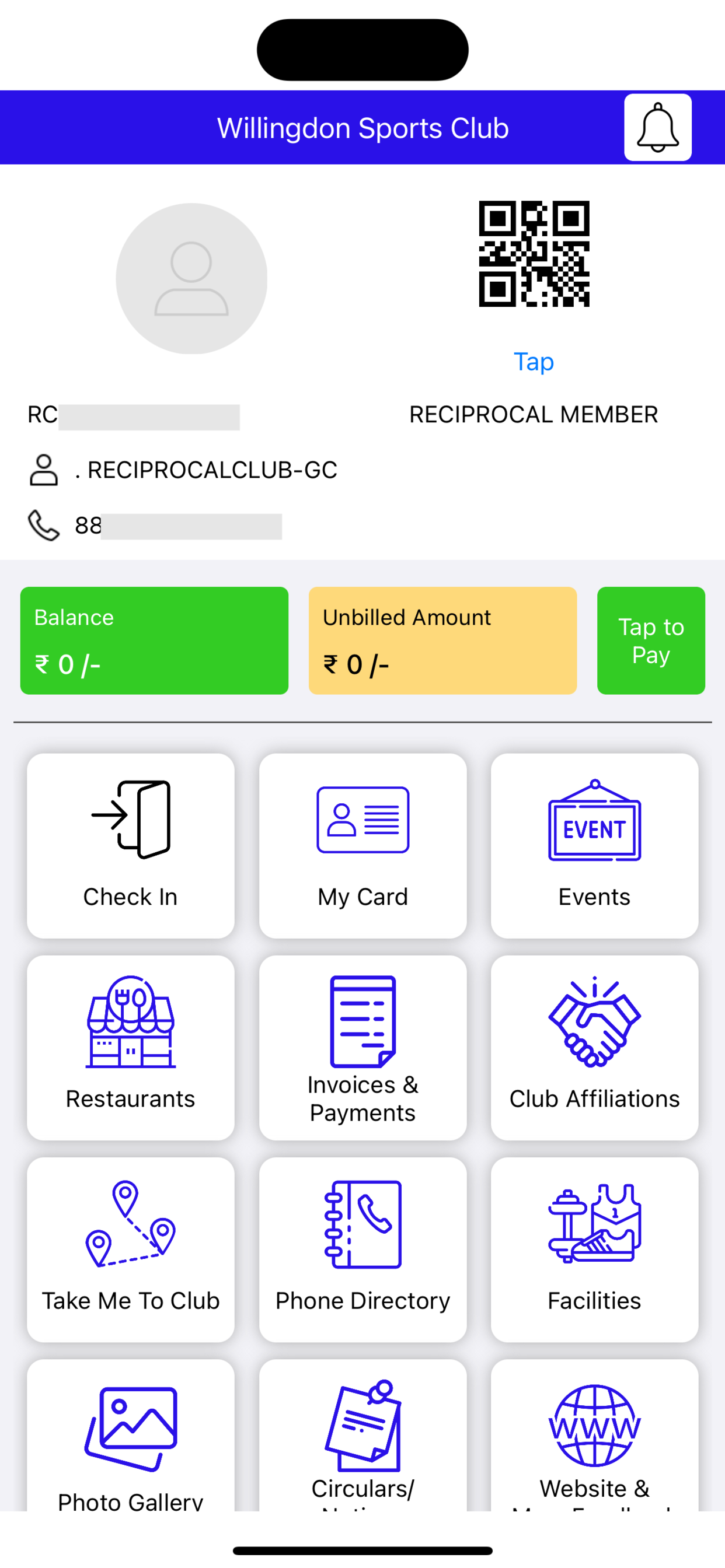 The Willingdon Club app