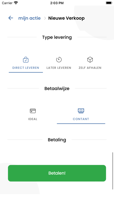 Clubkas-acties Screenshot