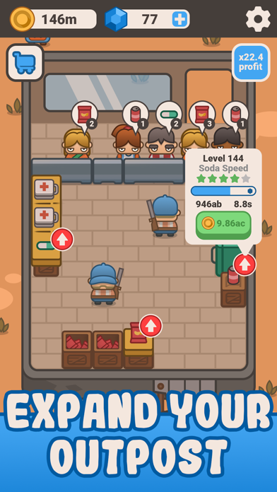 Idle Outpost: Business Game Screenshot