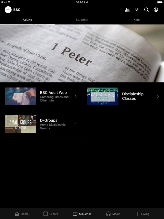 Broadway Baptist | Maryville iPad screenshot 2 - Education app