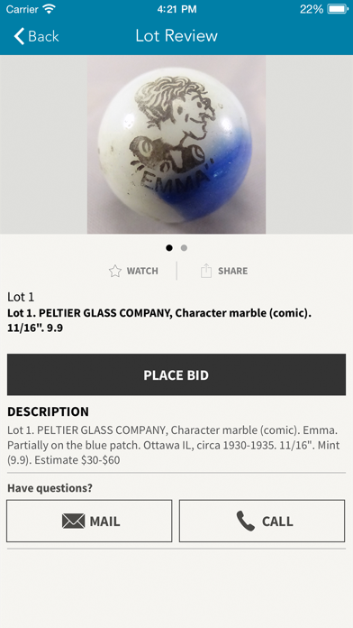 Block's Marble Auctions Screenshot