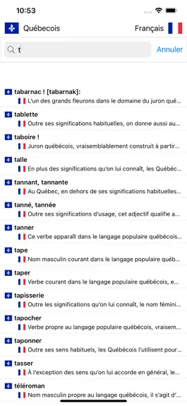 Game screenshot Dico Québecois-Français mod apk