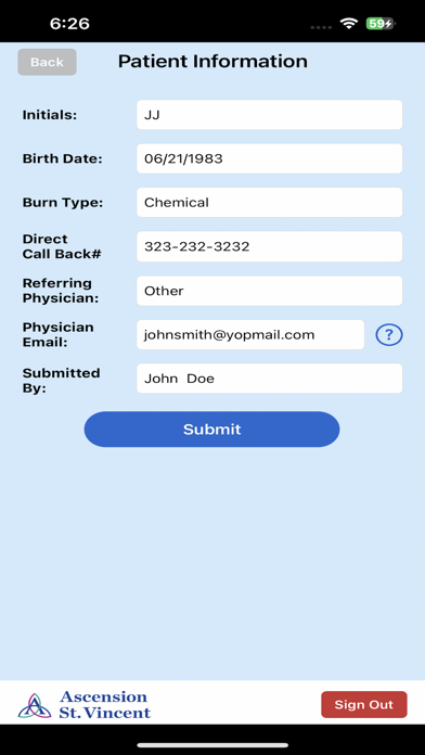 ASV BurnConsult Screenshot