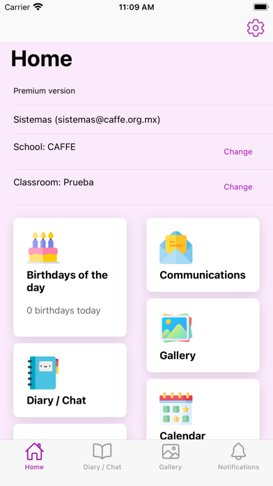 Kinder Report Screenshot