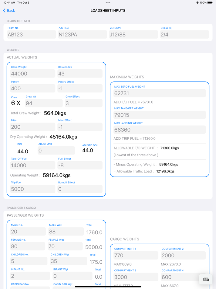 #2. Manual LoadSheet (iOS) Podle: Charles Oruko