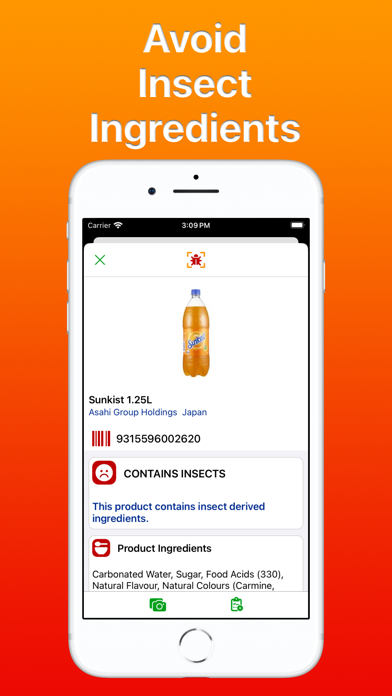 Insect Food Scan Screenshot