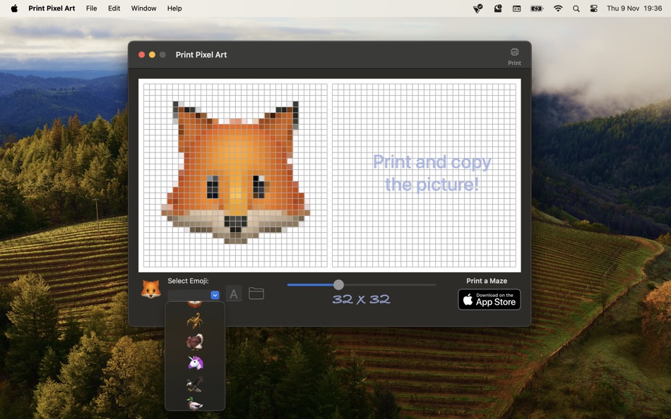 #1. Print Pixel Art (macOS) 由: Jan Nutbroek