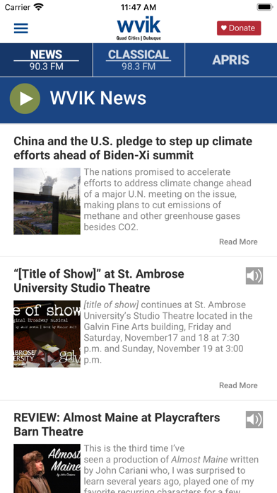 WVIK Quad Cities NPR Screenshot