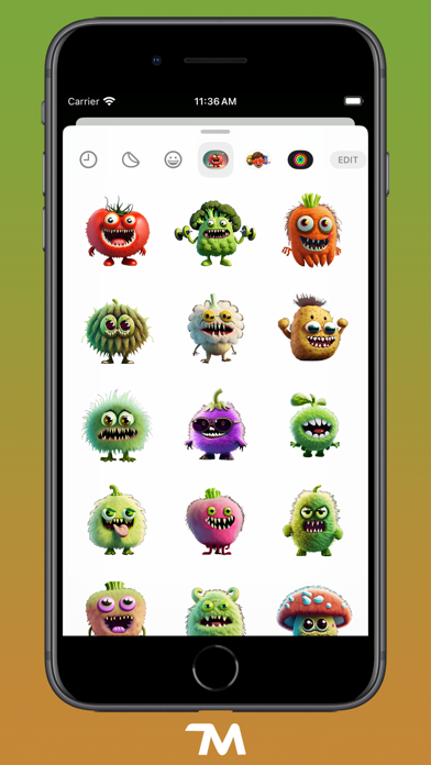 Screenshot #2 pour Monster Veggies Stickers