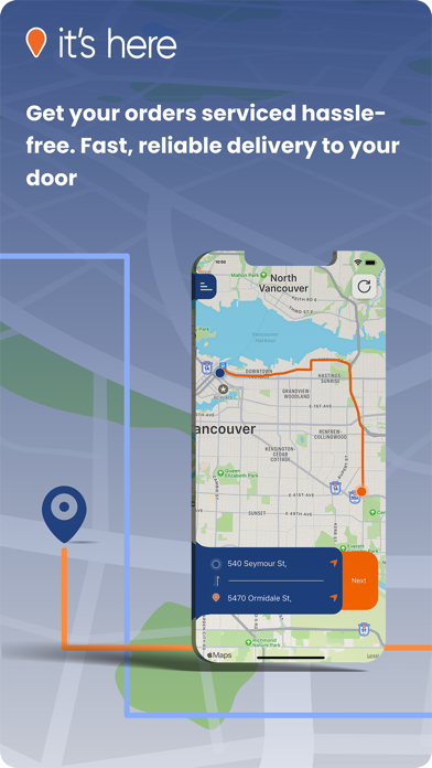 it's here Delivery Screenshot