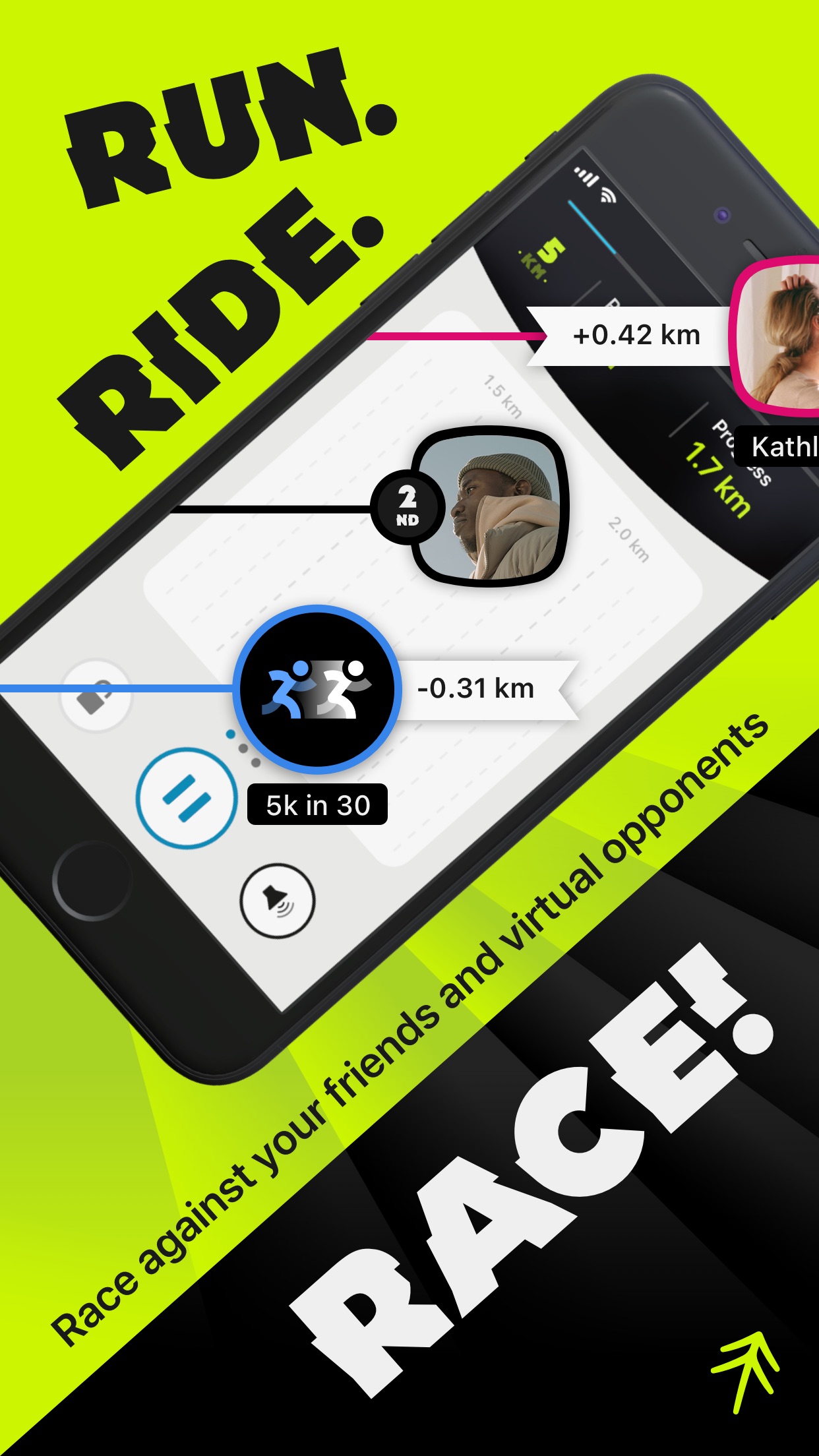 Screenshot do app Forrest — Run. Ride. Race!