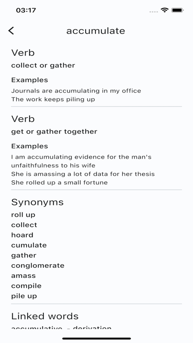 English Dictionary + Thesaurus Screenshot