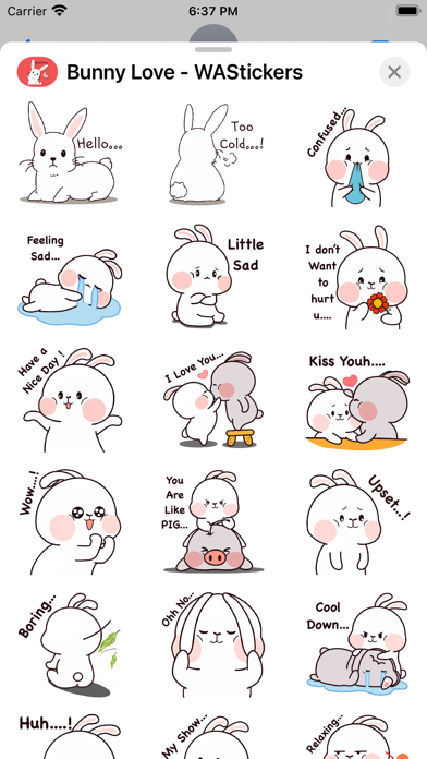 Bunny Love - WAStickers Screenshot