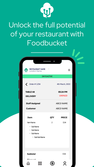 Foodbucket Owners App Screenshot