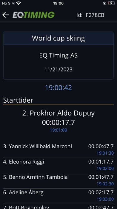 EQ Timing Screenshot