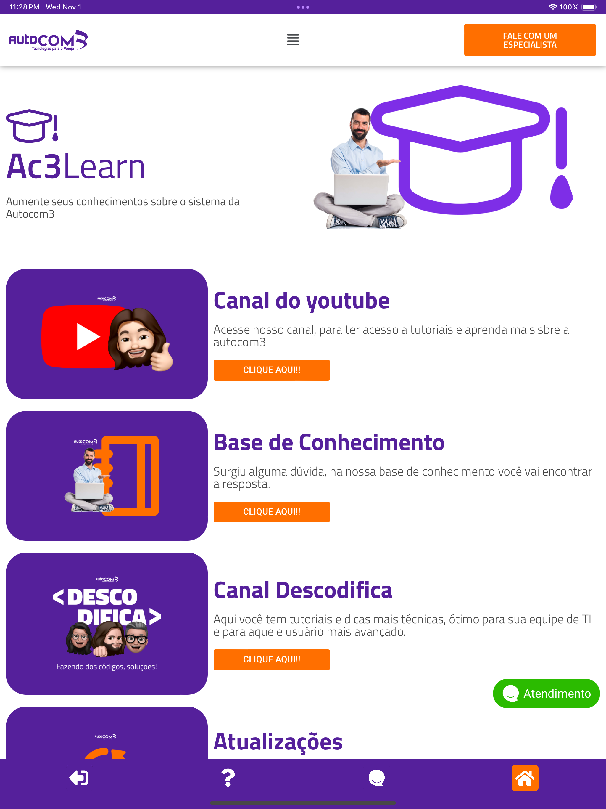 AUTOCOM3 Area do Cliente