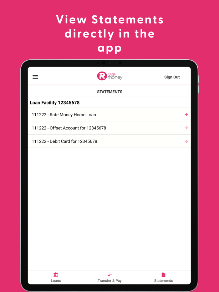 Rate Money Mobile Access