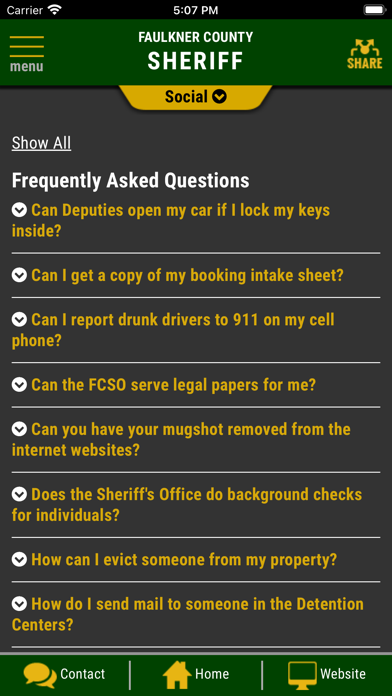 Faulkner County AR Sheriff Screenshot
