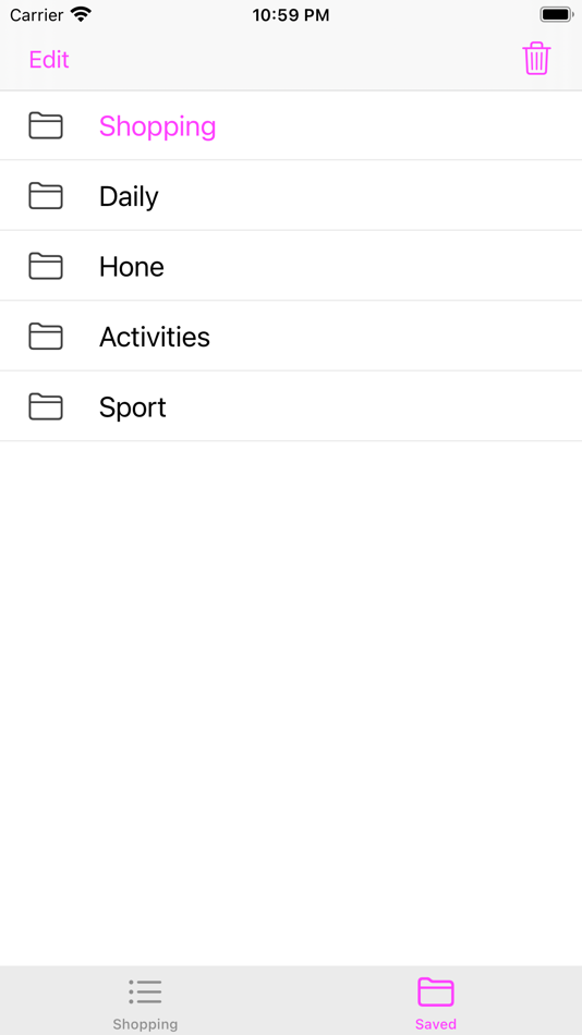 #3. Simple Shopping To Do List App (iOS) 由: giang pham