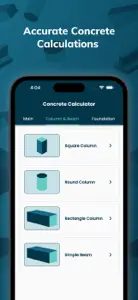 Concrete Calculator for civil screenshot #2 for iPhone