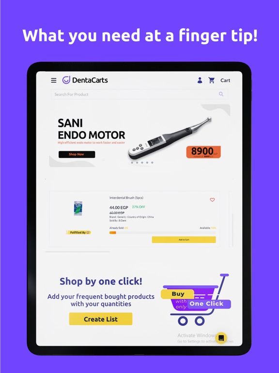 DentaCarts iPad screenshot 1 - Business app