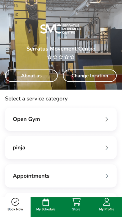 Serratus Movement Centre Screenshot